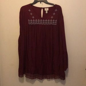 Maroon blouse